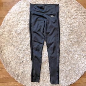 ADIDAS Charcoal Grey Leggings, Size Medium